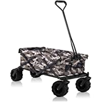 SAMAX Carrito de Offroad a Mano Plegable Coaster Carretillas de Jardín Playa de Carro - Camouflage